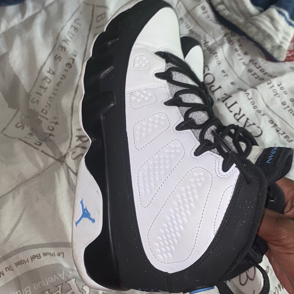 Jordan 9’s retro university blues , size 8.5-9 , good conditioning